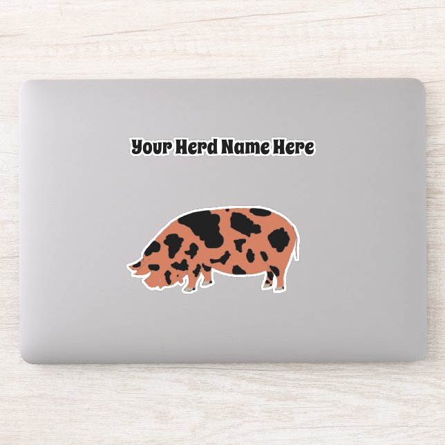 Sticker Cochon KuneKune personnalisé (Ordinateur)