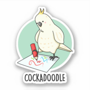 Sticker Cockadoodle amusant Cockatoo Pun