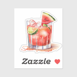 Sticker Cocktail de crème de pastèque