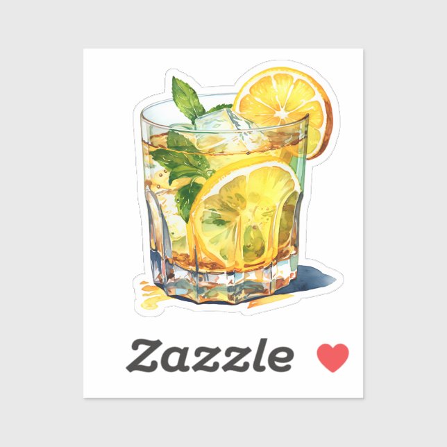 Sticker Cocktail Lemonade (Feuille)