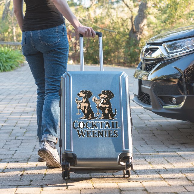 Sticker Cocktail Weenies Drôle De Daxshund Chien De Vienne (Valise Insitu)
