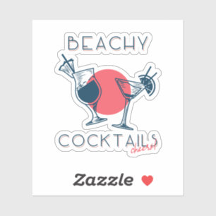 Sticker Cocktails de plage Acclamations Fête Artistique