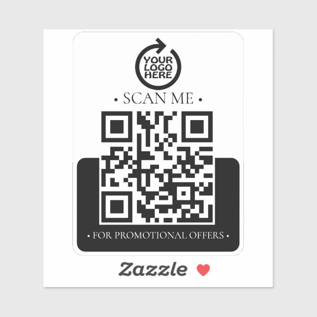 Sticker Code et logo QR de votre entreprise (Feuille)