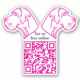 Sticker Code QR Grand Danois Vinyle 