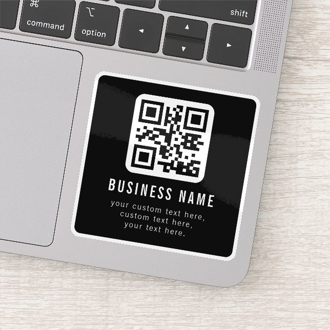 Sticker Code QR personnalisable & Conception de texte modi (Détail)