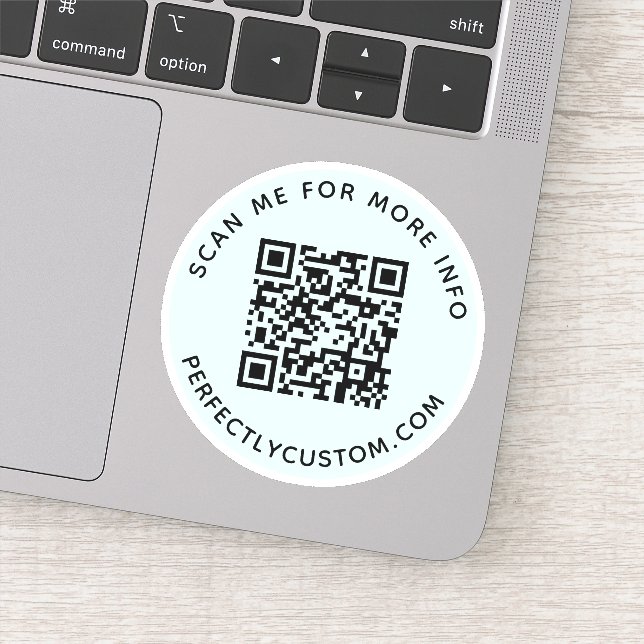 Sticker Code QR personnalisé Analysez-moi pour plus d'info (Détail)