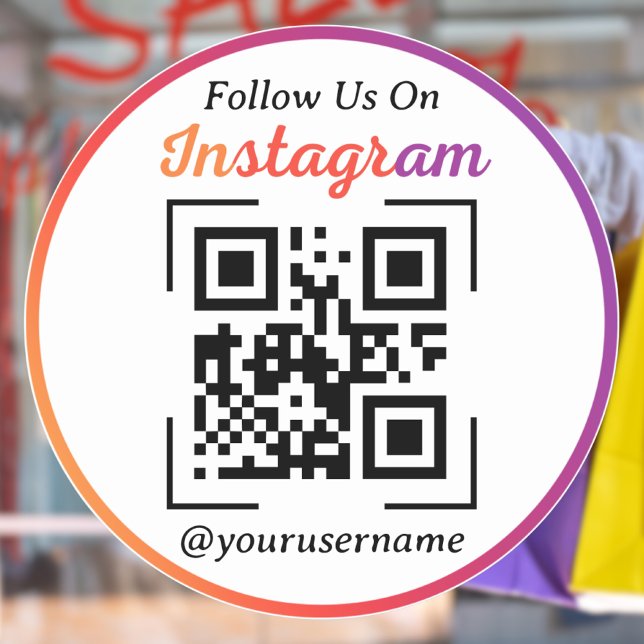 Sticker Code QR personnalisé Instagram Code QR Entreprise  (Créateur téléchargé)