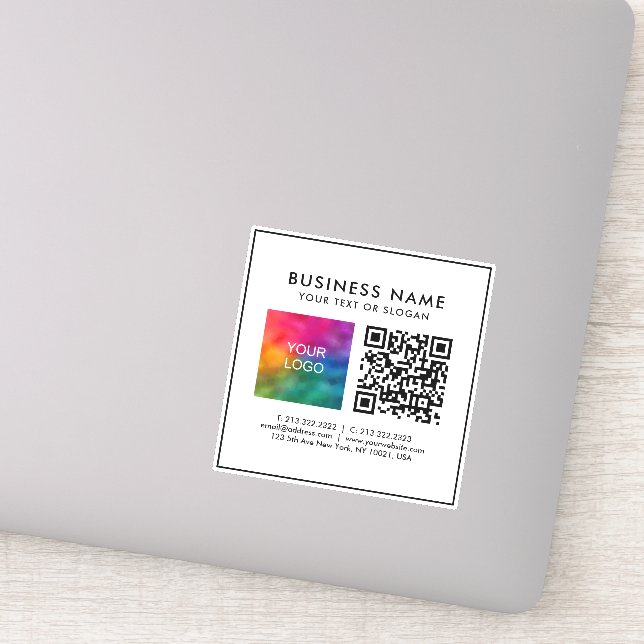 Sticker Code QR personnalisé Logo d'entreprise Modèle de t (Détail)