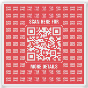Sticker Code QR promotionnel (modifiable) avec Motif Logo