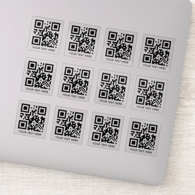 Sticker Code QR scannable 12 personnalisé Vinyle découpé t (Détail)