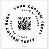 Sticker Code QR sur Clear Vinyl circle Voiture Window Bump (Feuille)