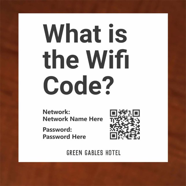 Sticker Code WiFi avec code QR sur un (Créateur téléchargé)