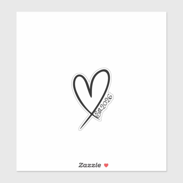 Sticker cœur  (Feuille)