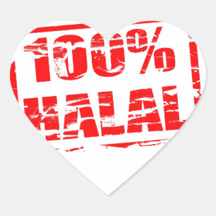 Sticker Cœur 100% halal