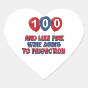 Sticker Cœur 100ème anniversaire de conception