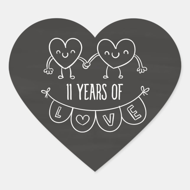 Sticker Cœur 11e Anniversary Poison de Chalk Hearts (Devant)