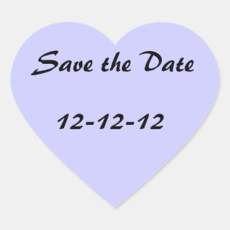 Sticker Cœur 12-12-12 Enregistrer la date