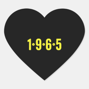Sticker Cœur 1965 Correspondant Retro Vintage Funny Pickleball