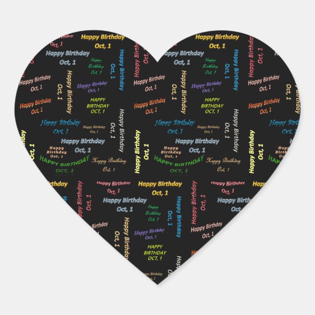 Sticker Cœur 1er octobre (Devant)