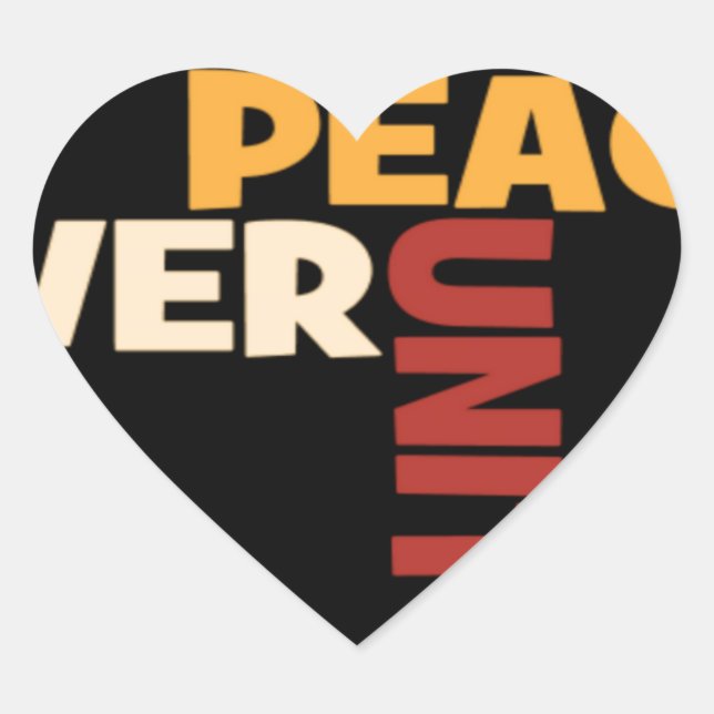 Sticker Cœur 2014 Love Rocks Peace Art Imprimer (Devant)