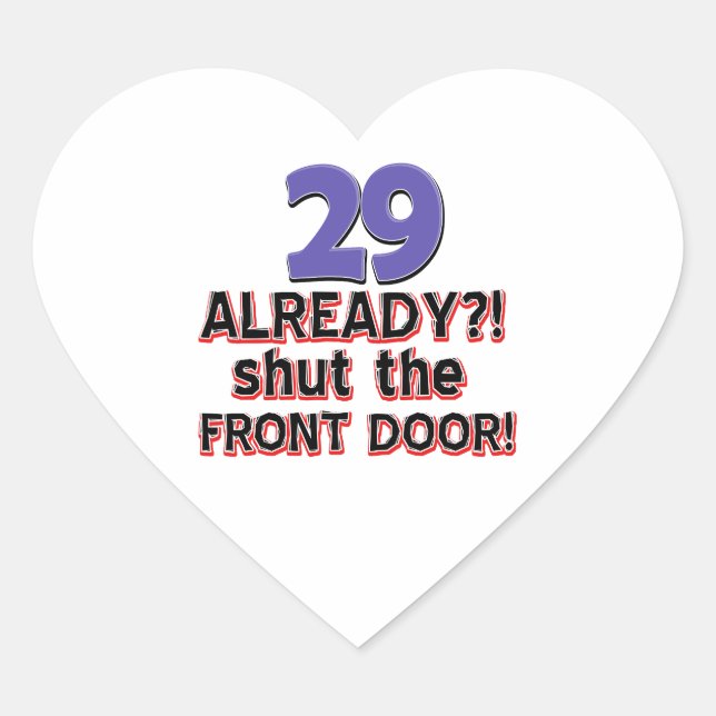 Sticker Cœur 29e anniversaire (Devant)