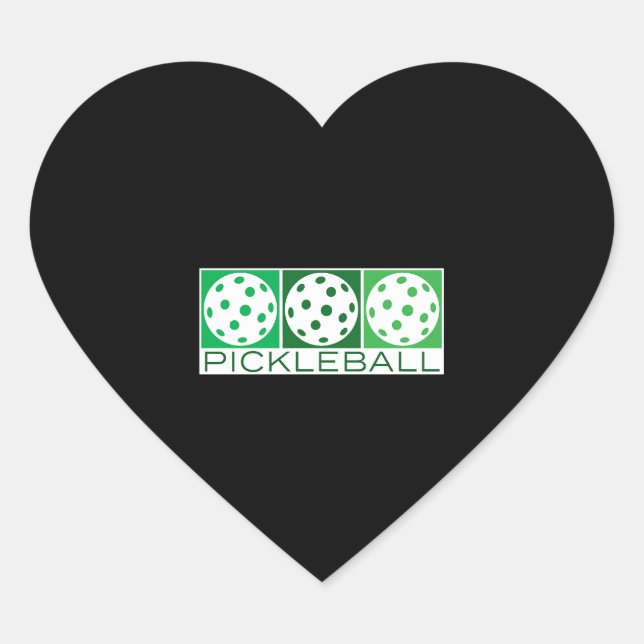 Sticker Cœur 3 boulettes vertes en blanc (Devant)