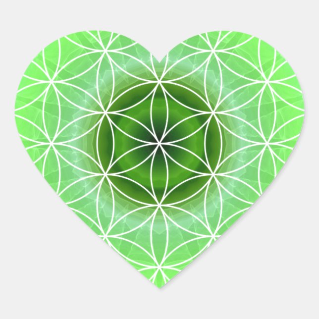 Sticker Cœur 4 coeur chakra vert créé par Tutti (Devant)