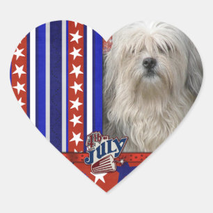 Sticker Cœur 4 juillet Pirate - Lowchen