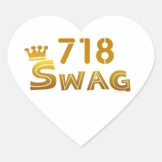 Sticker Cœur 718 New York Swag