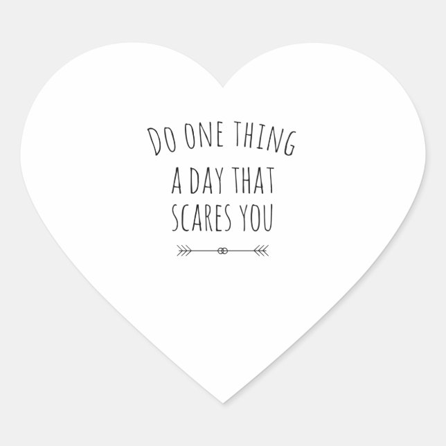 Sticker Cœur A day that scares you black (Devant)