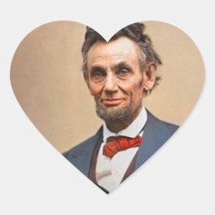 Sticker Cœur Abraham Lincolon