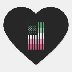 Sticker Cœur Abrosexuel USA Drapeau LGBT Cadeau Abrosexuel