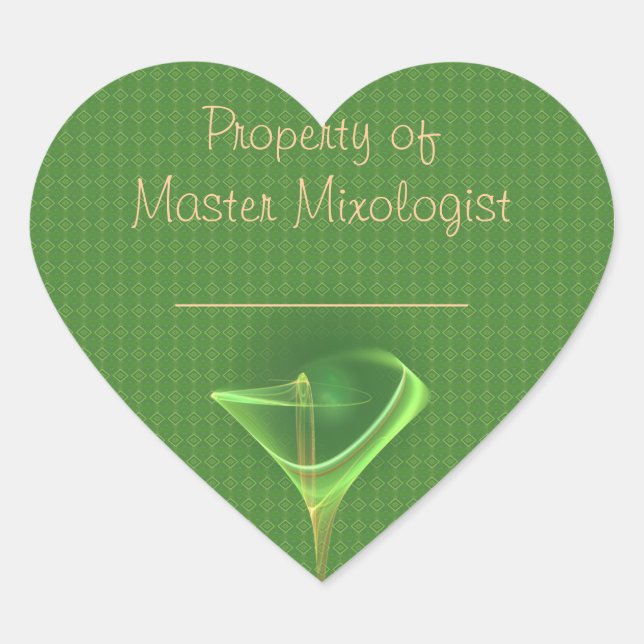 Sticker Cœur Absinthini Faery Martini Art (Devant)