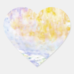 Sticker Cœur abstrait, nénuphars de Monet 7
