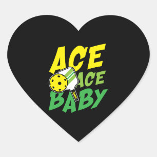 Sticker Cœur Ace as bébé pour un joueur de Pickleball