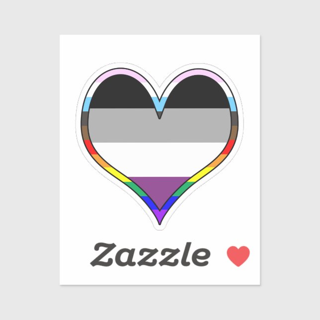 Sticker Coeur Ace Pride (Feuille)