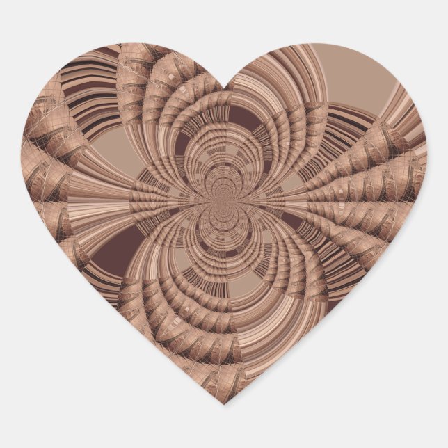 Sticker Cœur African Hakuna Matata Fractal Art Print/Graphic (Devant)