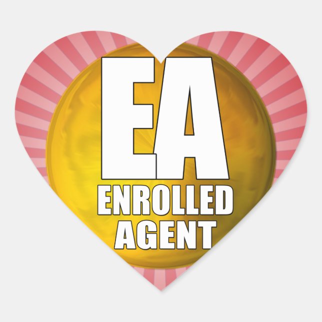 STICKER CŒUR AGENT INSCRIT AU LOGO EA (Devant)