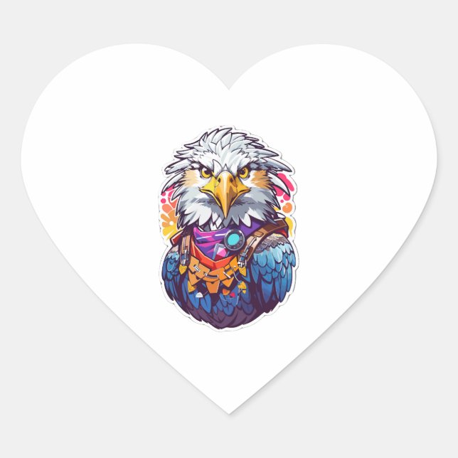 Sticker Cœur Aigle (Devant)