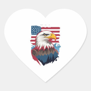 Sticker Cœur Aigle de Bald