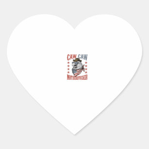 Sticker Cœur Aigle Patriotique Caw Caw Vintage Design de T-shir