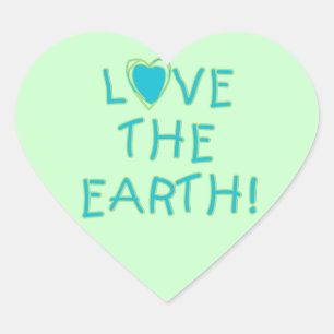 Sticker Cœur Aimer la Terre De l'environnement