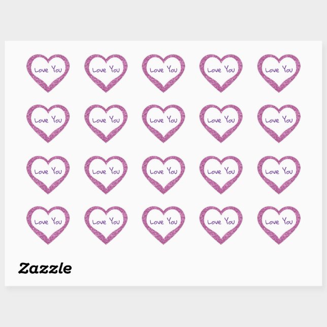 Sticker Cœur Aimer Vous Personnalisable Coeurs De Conversation (Feuille)