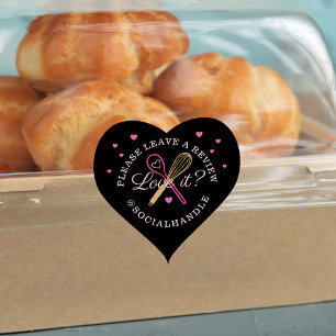 Sticker Cœur Aimez-le? Laisser Un Avis Boulangerie Whisk & Spoo