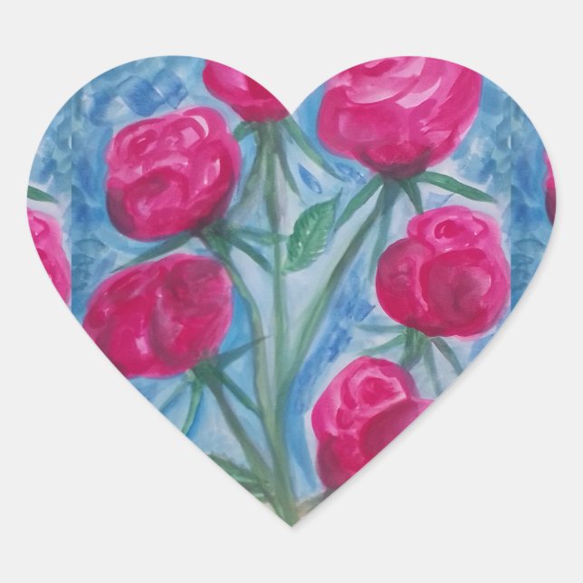 STICKER CŒUR AIMEZ LES BÂTIMENTS DU COEUR PAR L'ARTISTE PAULA R (Devant)