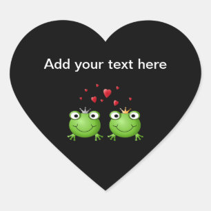Sticker Cœur Ajouter de grenouille aux coeurs
