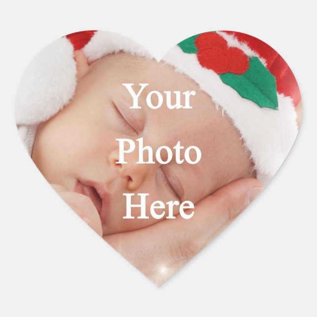 Sticker Cœur Ajouter votre propre photo (Devant)