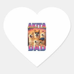 Sticker Cœur Akita
