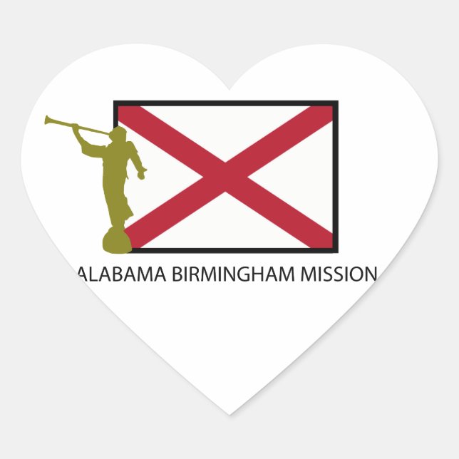 STICKER CŒUR ALABAMA BIRMINGHAM MISSION LDS CTR (Devant)