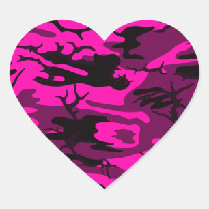 Sticker Cœur Alien Pink Camo